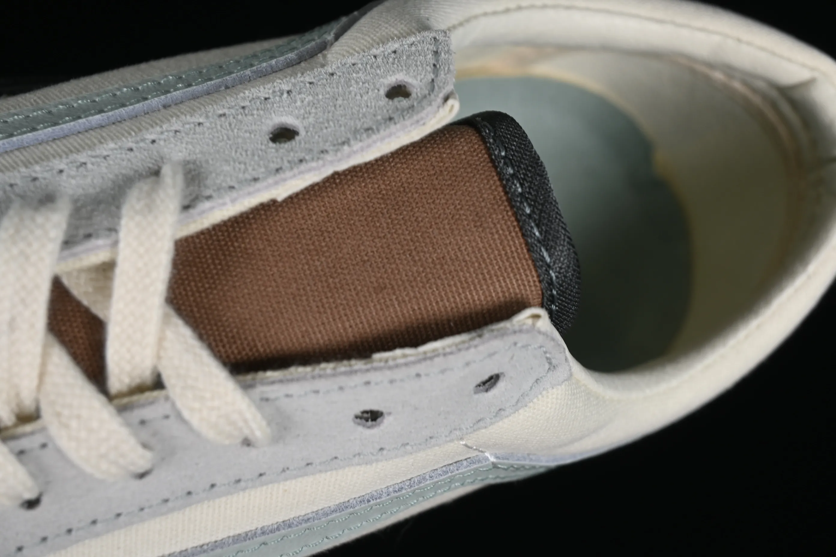 All categories Vans Vans series Vans Low Vans low top Vans Old Skool Reissue 136 color matching gray blue and white retro casual vulcanized sneakers VN000CRPGRN